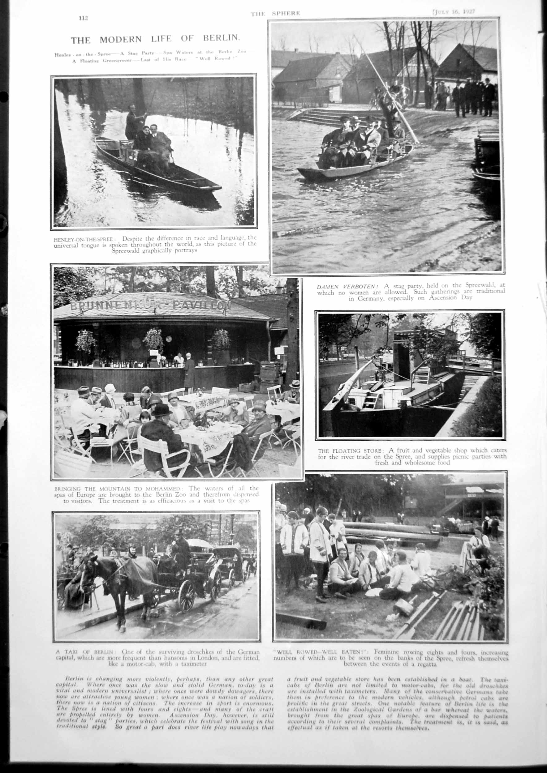 Old Vintage Print Modern Life Berlin Pg Alfani A Pina M Guermanova 1927 20th