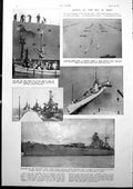 Old Print Flagship Atlantic Fleet H.M.S. Nelson Others Elephant Shot 1927 20th