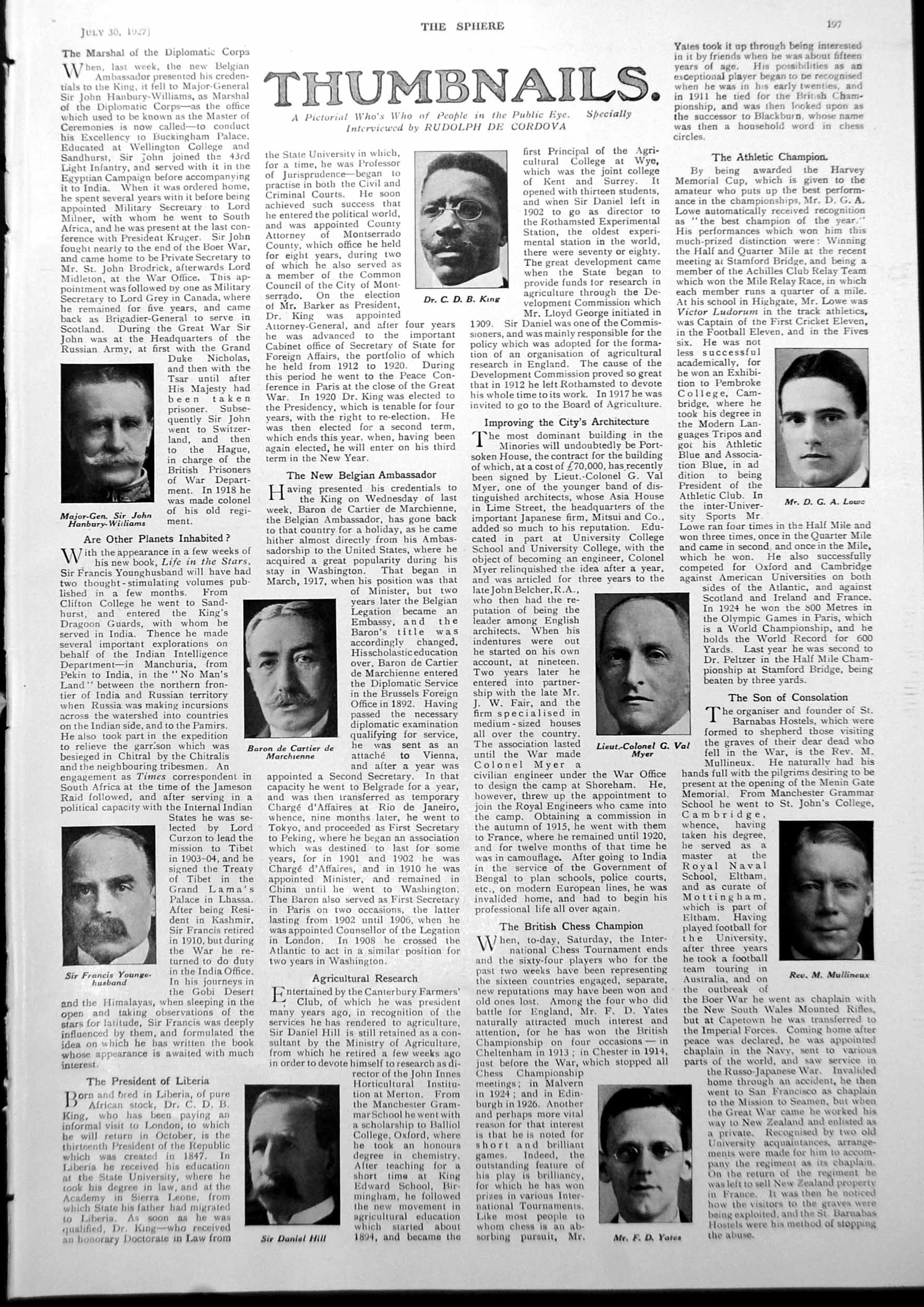 Old Thumbnail Portraits Dr Cdb King Miss Marion Davies Andalusia 1927 20th