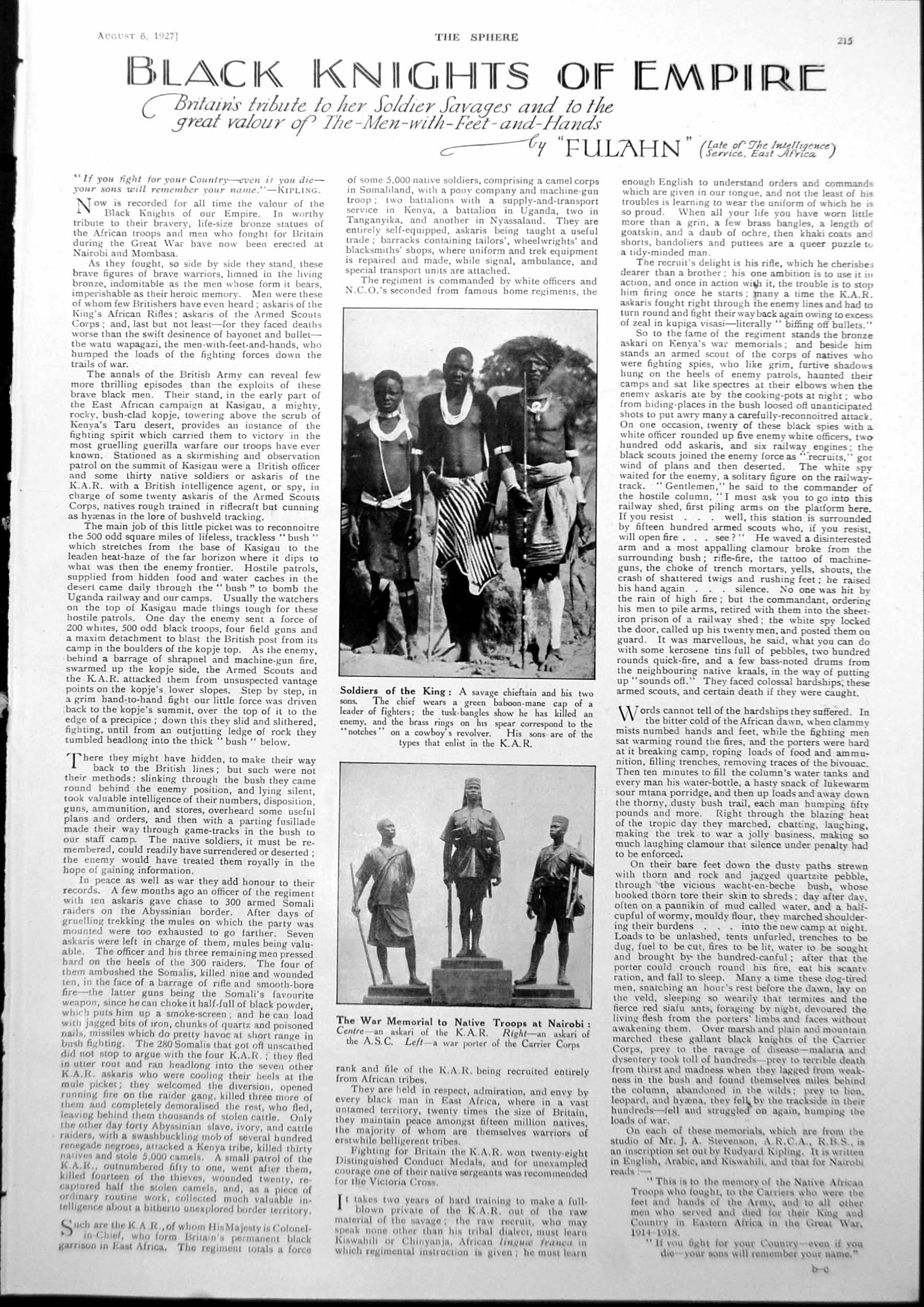 Old Print War Memorial Troops Nairobi Aftermath Civil Unrest Vienna 1927 20th