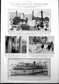 Antique Print Mahatma Ganghi S.S. Helen C. Juillard Hospital Sculpture 1927