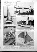 Antique Print Yachting Season Norfolk Broads Lighthouse Coquet Island 1927 20th
