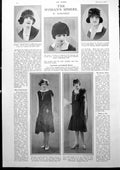 Antique Old Print Elegant Hats Dresses Drama Cautious Campbell Tom Titt 1927
