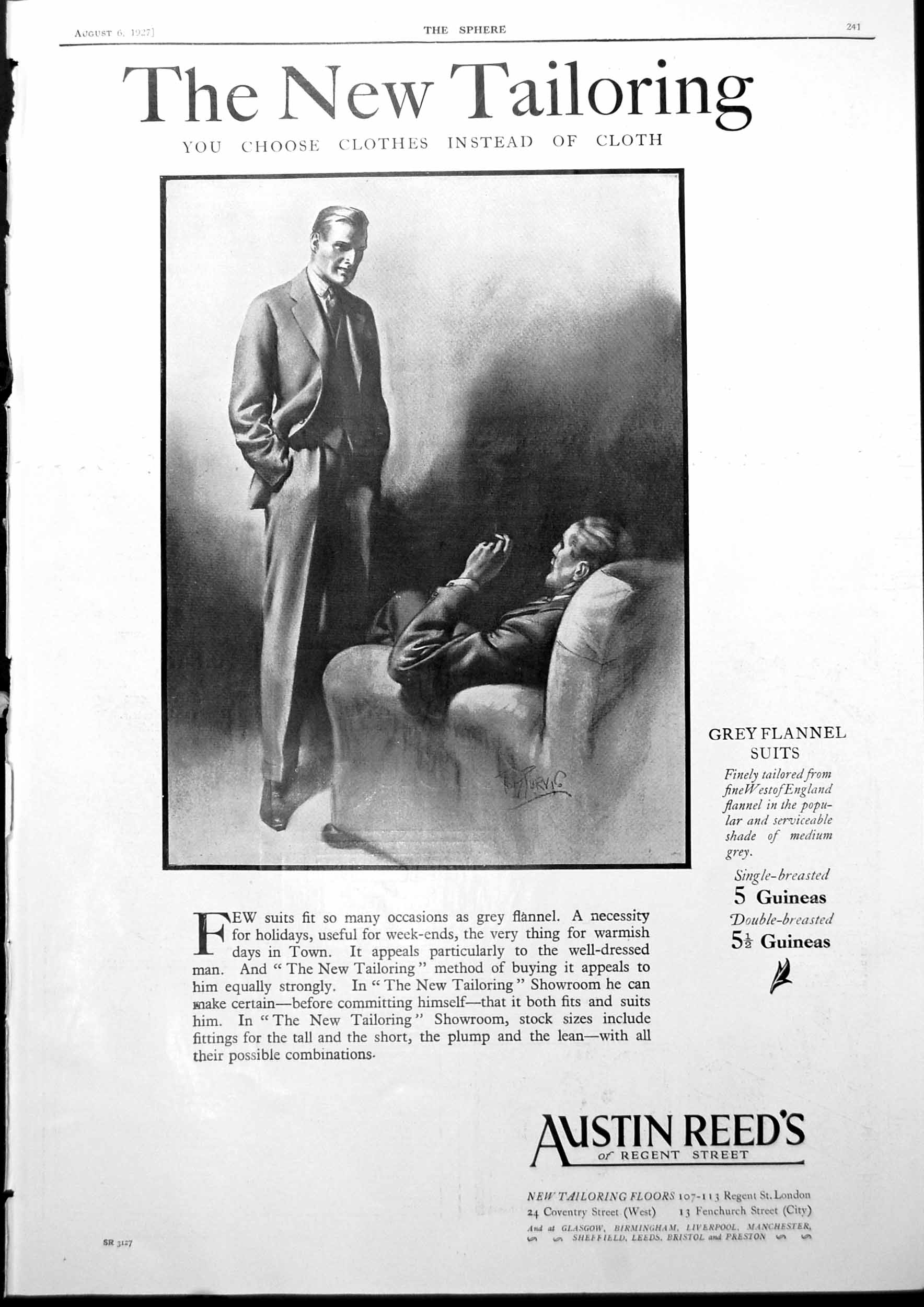 Antique Old Print New Tailoring Two Gentlemen Shepherd Bernese Oberland 1927