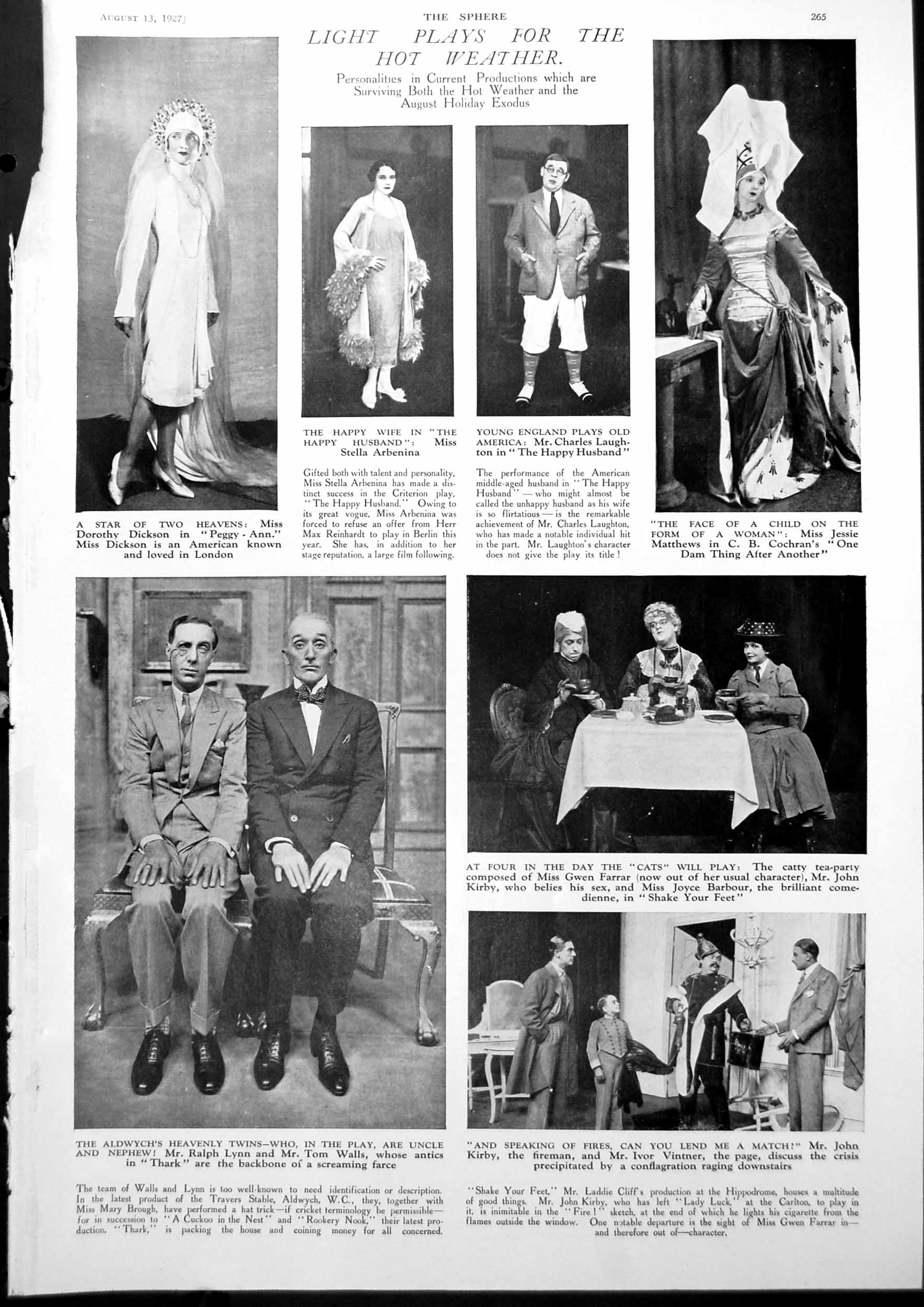 Antique Old Print Actors Actresses Light Plays Whaler Charles W Morgan 1927
