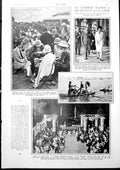Antique Old Print Aperitif Hour Deauville Dancing Lido Dams Bhandardara 1927