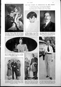 Antique Old Print Men Women Importance News Animal Studies Zoo Babies 1927 20th