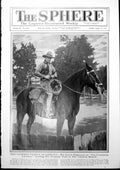 Antique Old Print Prince Wales Cowboy Canada Horse Cross Channel Swim 1927 20th