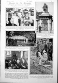 Old Print Artist Drawing Street Piccadilly News Dog-Racing Harrigay 1927 20th