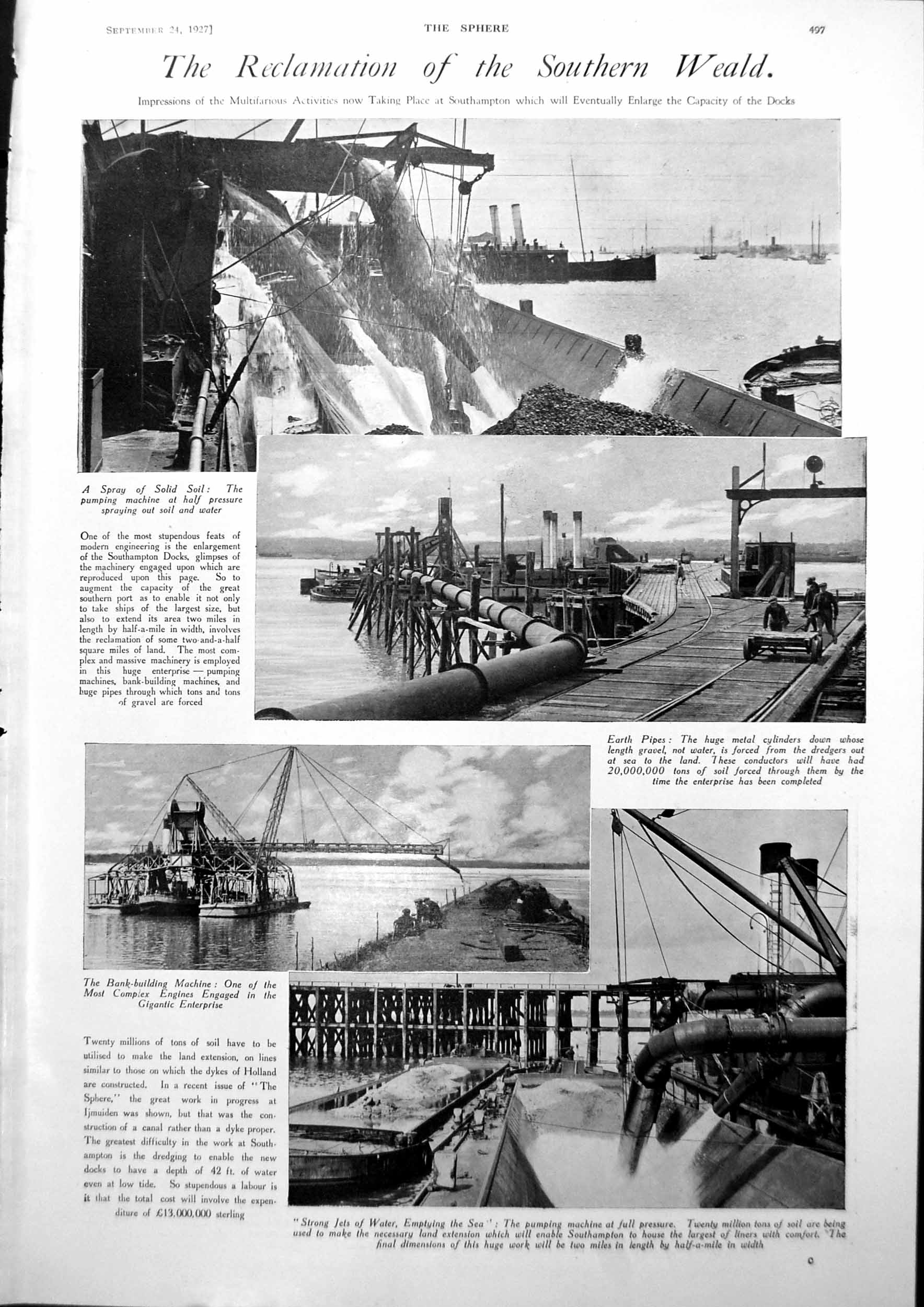 Antique Print Reclamation Southern Weald English French Classics Film 1927 20th