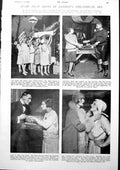 Antique Old Print London'S Theatre Stars Swimming Japan Fishing Scotland 1927
