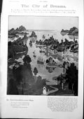 Antique Old Print S. Gertrauden-Sur-Mer Seaboard Town Haig Scotch Whisky 1927