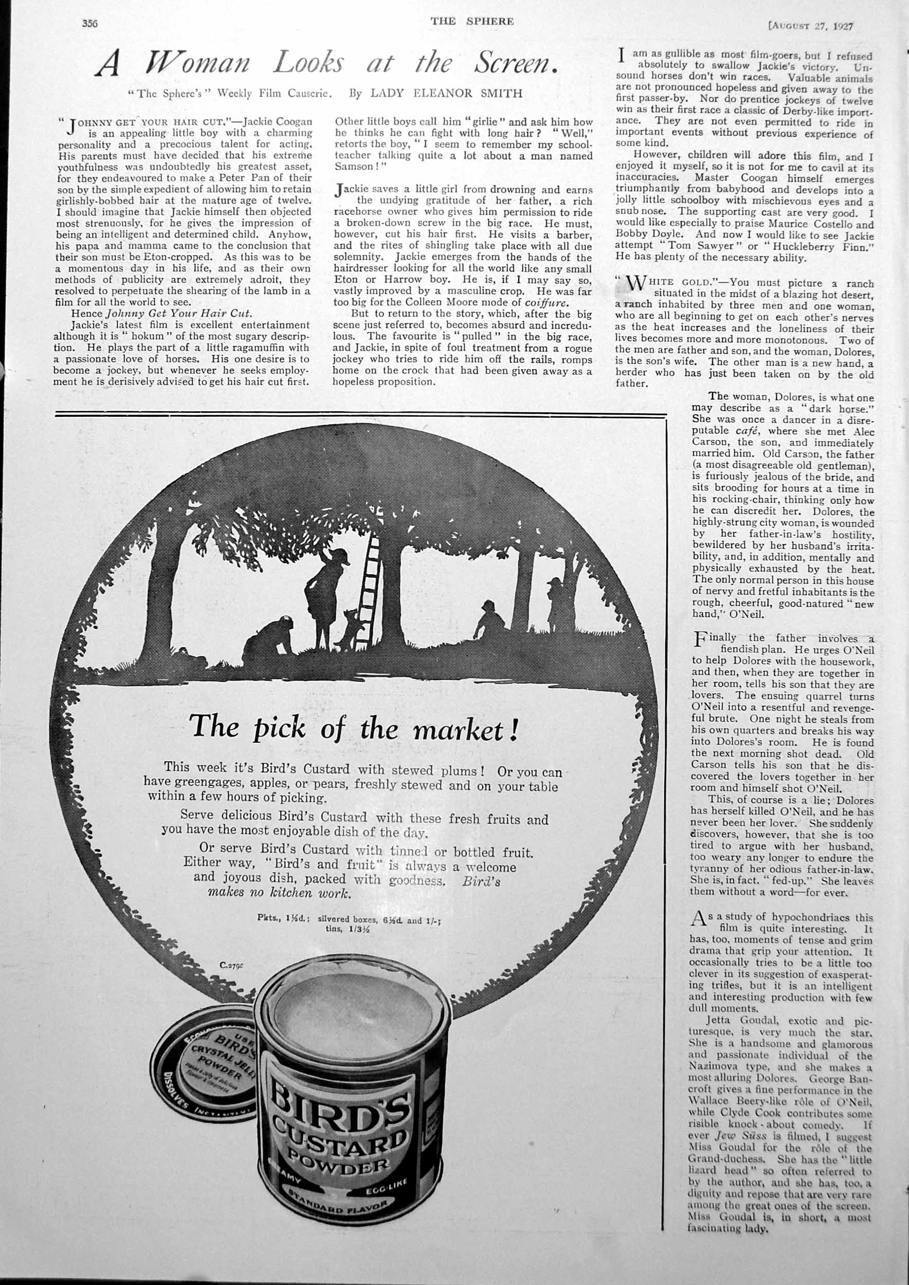 Antique Print Bird'S Custard Orchard Advert Allenbury'S Infant Stresa 1927 20th