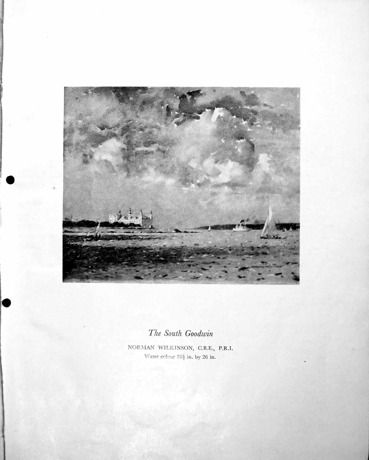 Antique Print South Goodwin Norman Wilkinson Pool Spey Poole Harbour C1952 0