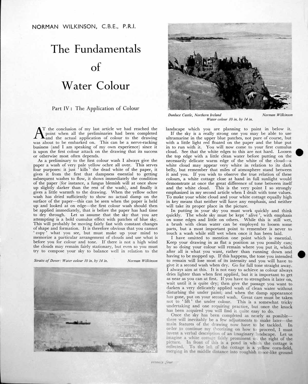Antique Print Dunluce Castle Northern Ireland Straits Dover Wilkinson C1952