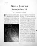 Old Vintage Print Scraperboard And So To Bed Naked Woman Nightdress C1952 20th