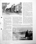 Antique Old Print Street Scene Donald Blake Holyrood House Edinburgh C1952 20th