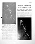 Antique Old Print Figure Drawing Scraperboard Nude Simplicity H Bloor C1952