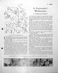 Old Print Stone Age Caricature Egyptian Satirical Drawing Hogarth C1952 20th