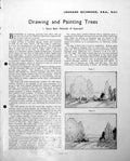 Antique Old Print Leonard Richmond Drawing Trees Mill House Williton C1952