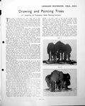Antique Old Print Leonard Richmond Drawing Trees Simplicity Exercises C1952