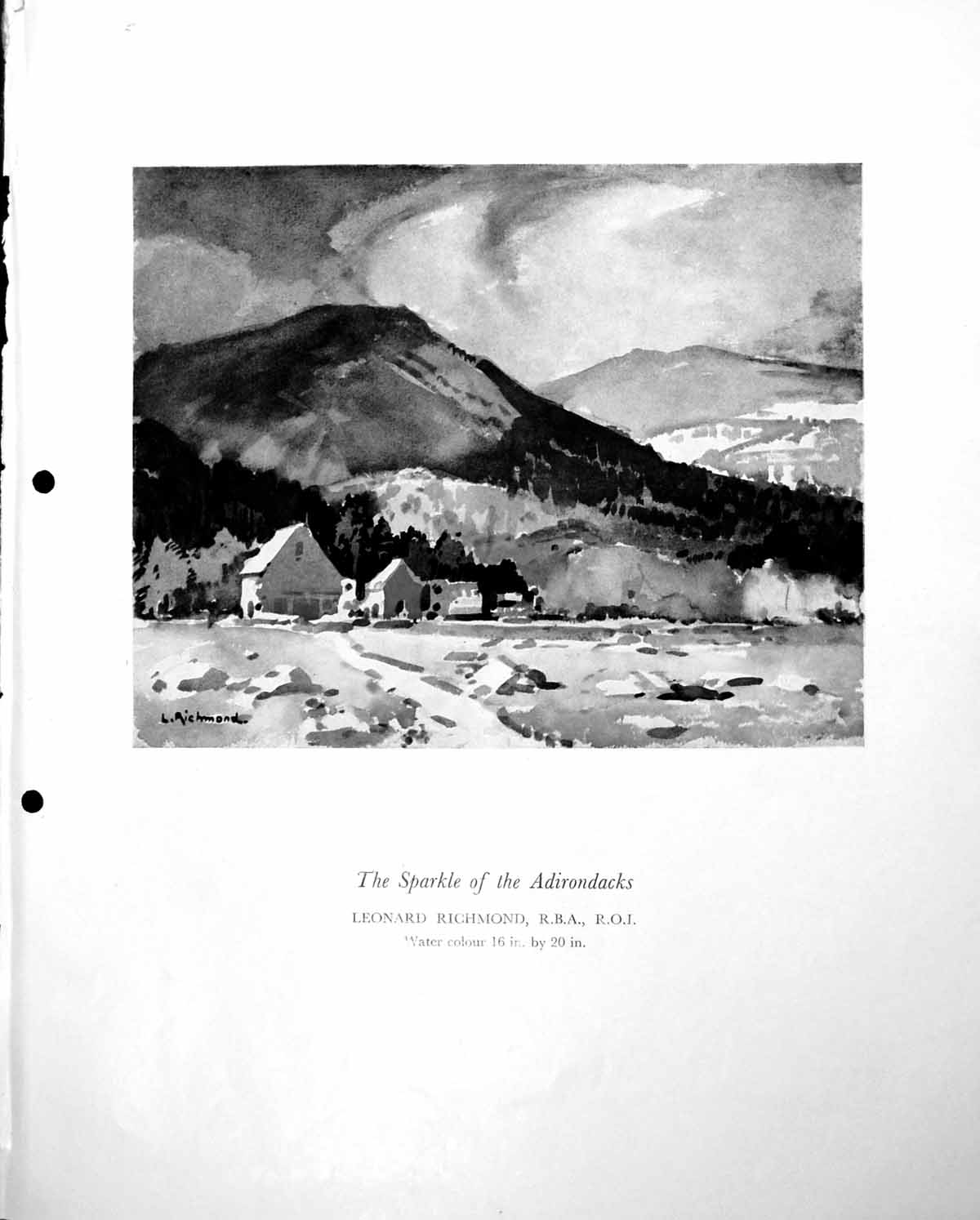 Old Print Sparkle Adirondacks L Richmond John Bull Cartoon Daumier C1952 20th