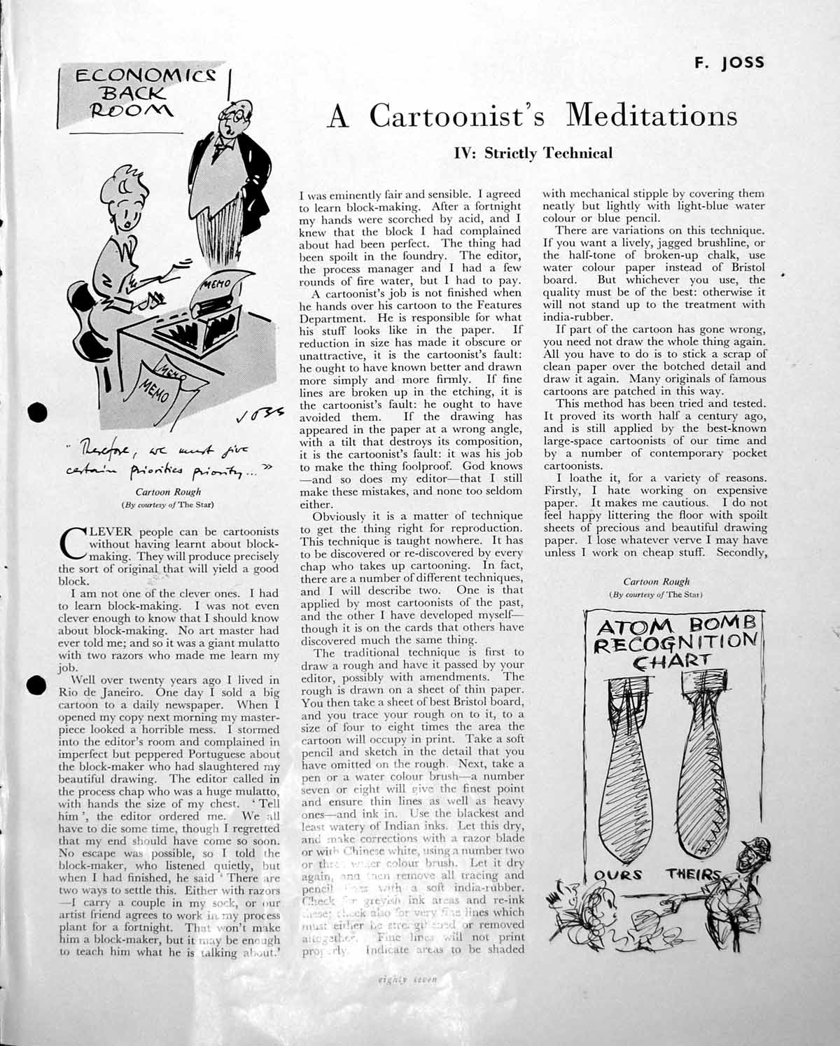 Antique Old Print Cartoon Roughs Admiralty Film Department Bbc Studio C1952