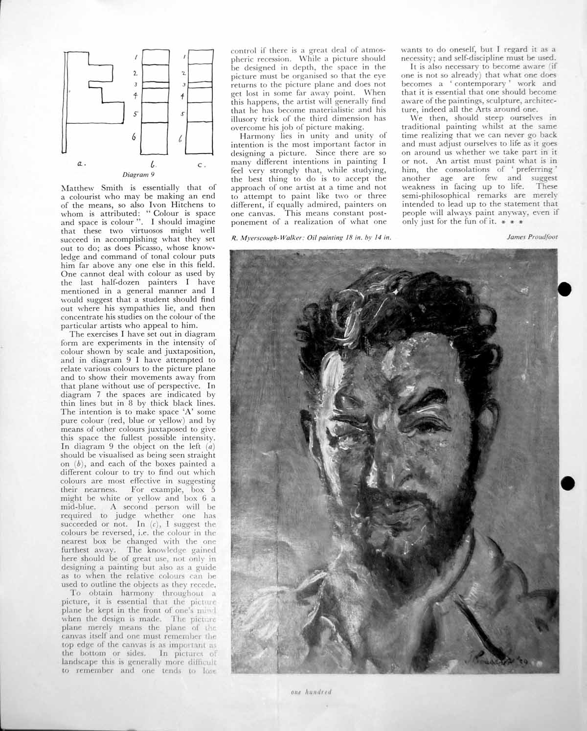 Antique Old Print R Myrescough-Walker James Proudfoot Cafe Du Hable C1952 20th