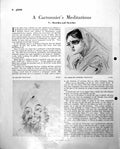 Antique Print Sketch Woman Sailing Boat Off Bombay F Joss Jolly Sikh C1952 20th