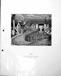 Original Old Vintage Print Canal James Proudfoot Railings Buildings Water C1952