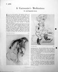 Antique Print Model Sitting From Rear Joss Lisa Young Girl Cartoonish C1952