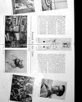 Antique Old Print Damaged Dartford Art Group Waterloo Bridge Portrait C1952