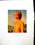 Old Print Portrait Girl Robert Swan Eagle Squadron Armoury Section 1943 0 20th