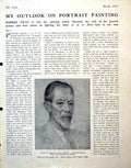 Antique Old Print Francis W Troupe Sanguine Drawing R Swan Gillian Girl 1943 0