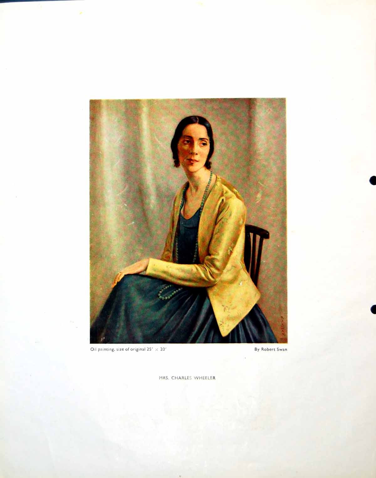 Antique Old Print Mrs Charles Wheeler Robert Swan Fairy Dance Reader 1943 0 20th