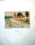 Antique Old Print Three Haystacks Editor The Call Linocut Hannah Gabert 1943 0