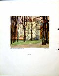 Original Old Vintage Print Hyde Park Sam Spencer Snow In The Suburbs 1943 20th