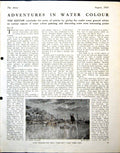 Antique Old Print The Harbour Moonlight Editor Cove Rocks Boats Water 1943