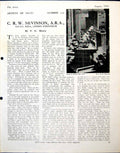Antique Print Damaged Crw Nevinson Statue Liberty New York Marseilles 1943