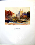 Antique Print Isleworth Church Adrian Bury Beech Trees Epping Forest 1944 20th
