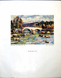 Antique Old Print Brig O' Dee Sjl Birch Winter'S Song Fisherman'S Rest 1944