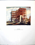 Antique Print Builders Henry Rushbury First Skecth For Wood Engraving 1944