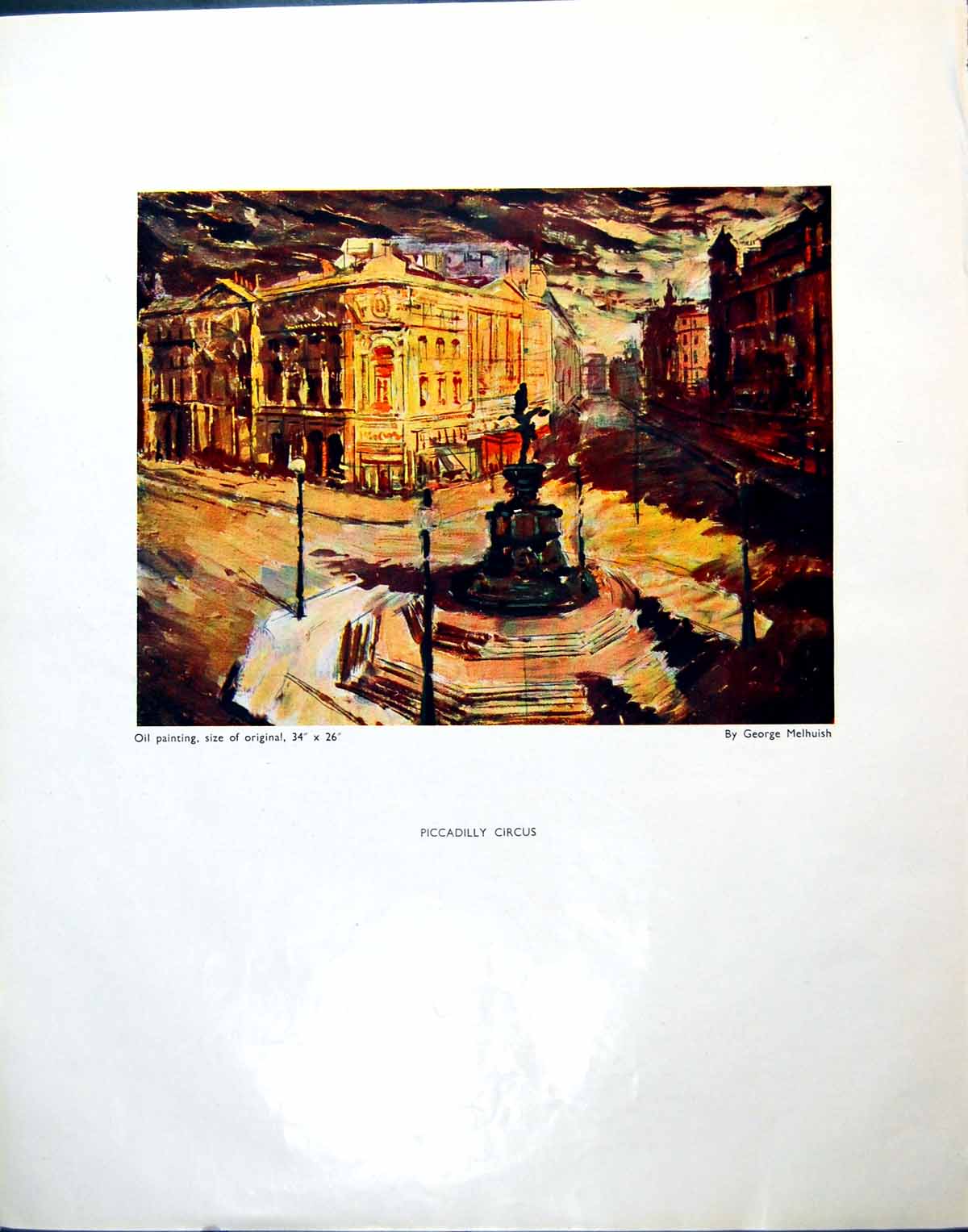 Old Piccadilly Circus George Melhuish Desert Train Sgt. Dawson 1944 20th