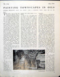 Original Old Vintage Print Edge City G Melhuish Trees Church George 1944 20th