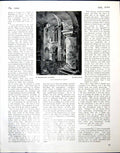 Old Print St. Bartholemew'S Smithfield Adrian Bury Detail Stonework 1944 20th