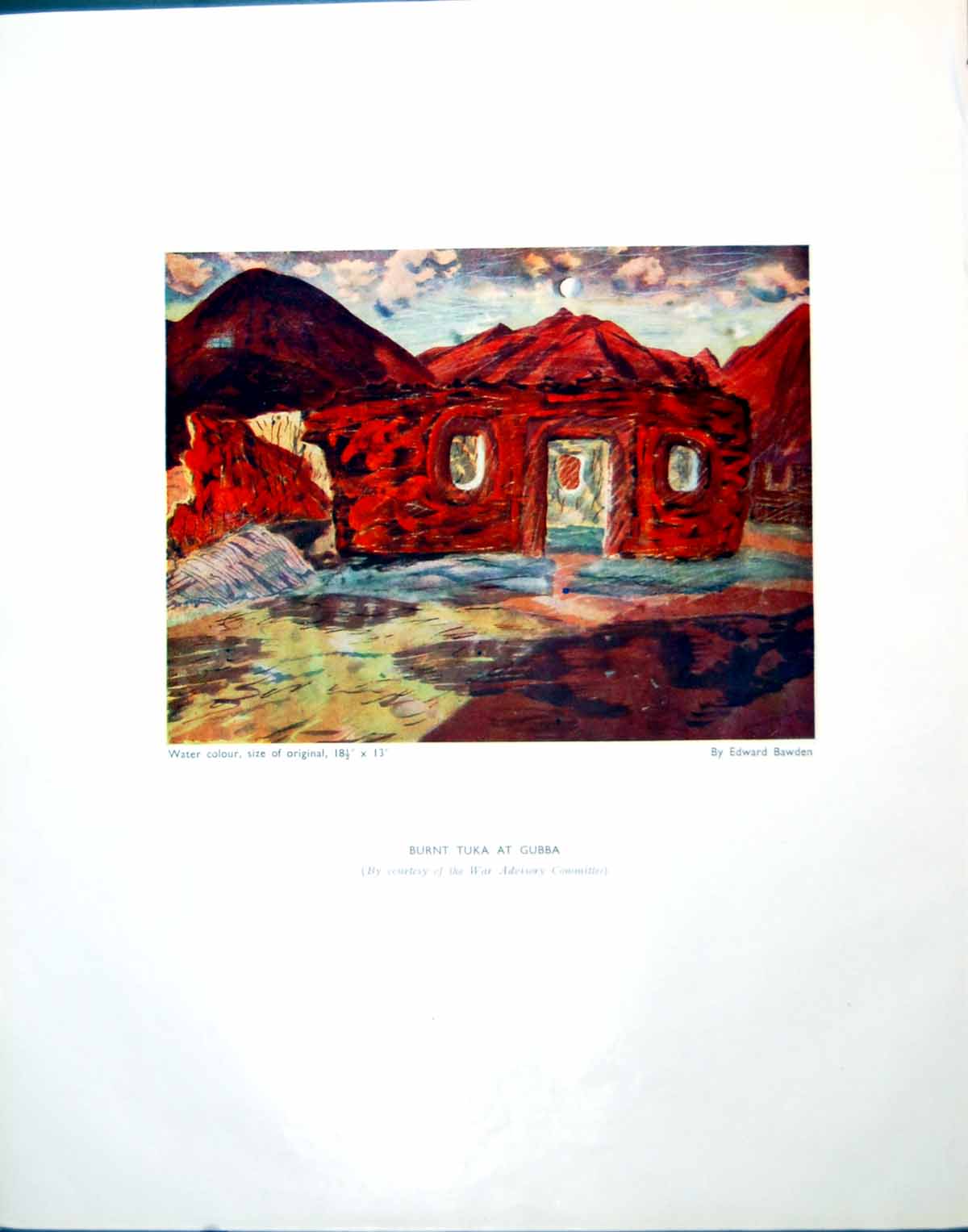 Antique Print Burnt Tuka Gubba Edward Bawden Echo Scream Da Siqueiros 1944