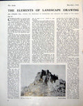 Antique Old Print The Rock Les Baux Ian Strang Landscape Rock Formation 1944