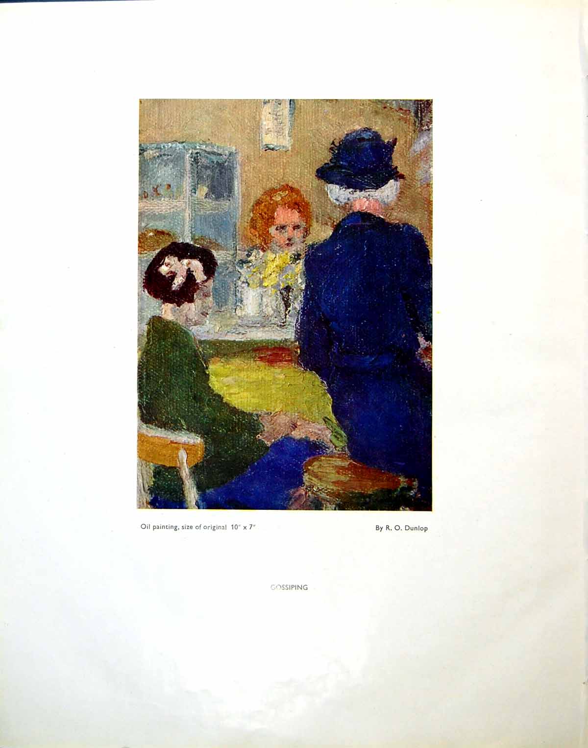 Antique Print Gossiping Ro Dunlop Snowballing Children Street Corner 1945 20th