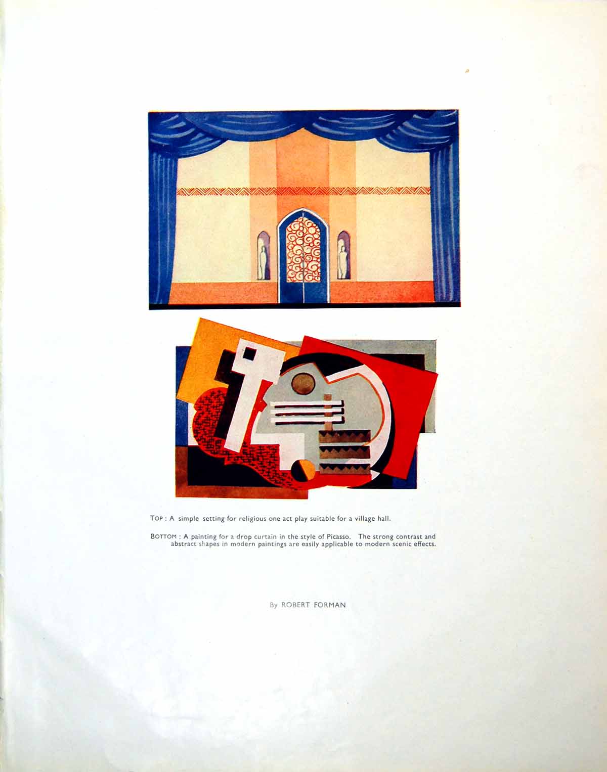 Old Play Setting Back Curtain R Forman Robert Bridges W Strang 1945 20th