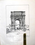 Antique Old Print Damaged Arch Titus Rome R Forman Textures In Pen Line 1946 0